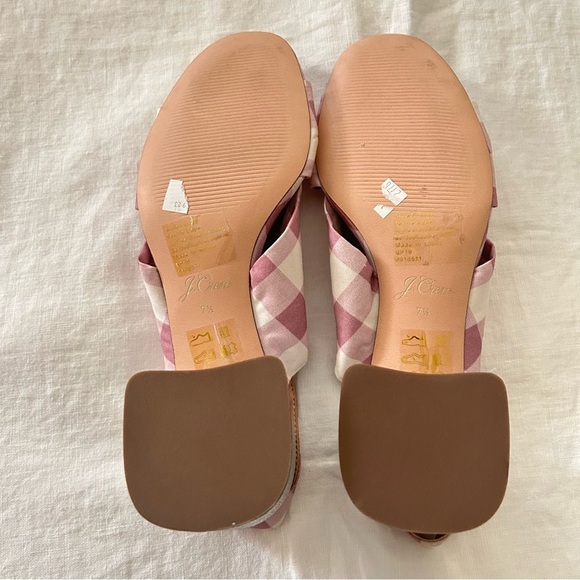 NEW J. Crew | Twisted Knot Penny Sandals in Gingham with Glitter Heels - Picture 7 of 9